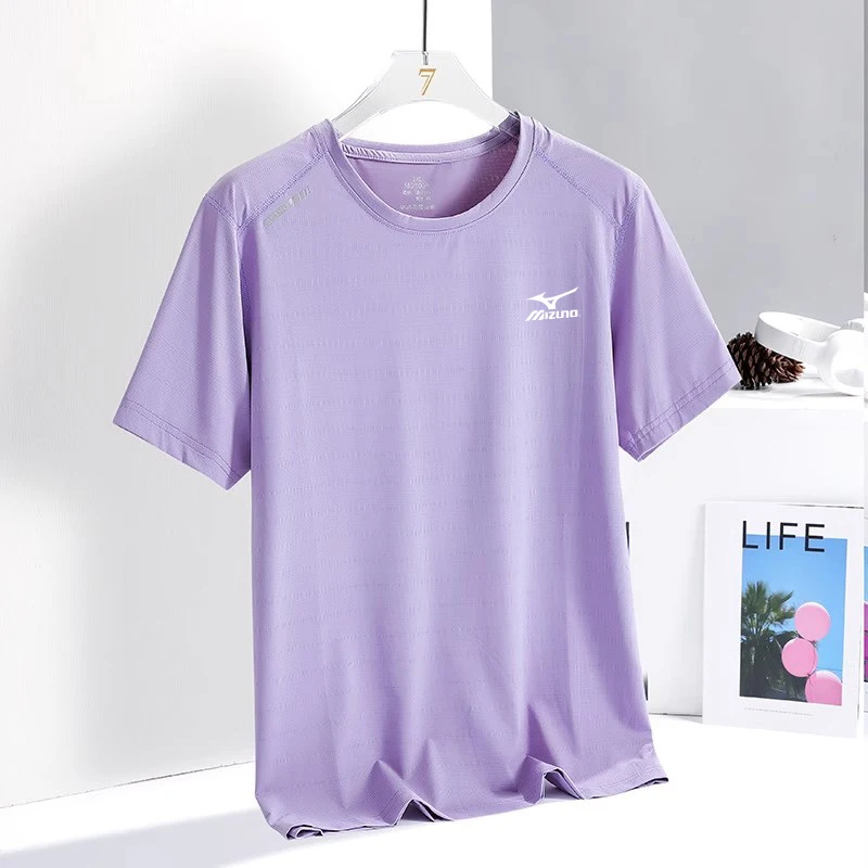 【Mizuno美津濃】夏季新款運動短袖T恤-涼感冰絲 透氣速乾 吸濕排汗